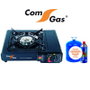 COMGAS Cocina de Gas Dual Portátil con Maletín, Negro