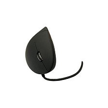 MEDIARANGE MROS230 Ratón Óptico Vertical para Mano Derecha, USB, 6 Botones, 2400 DPI, 4 Modos DPI, Plug & Play, Negro