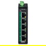 TRENDnet TI-PGLC50 Interruptor Industrial Montaje DIN-Rail 5 Puertos Gigabit PoE+ No Administrado 10 Gbit/s IP30 Negro