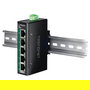 TRENDnet TI-PGLC50 Interruptor Industrial Montaje DIN-Rail 5 Puertos Gigabit PoE+ No Administrado 10 Gbit/s IP30 Negro