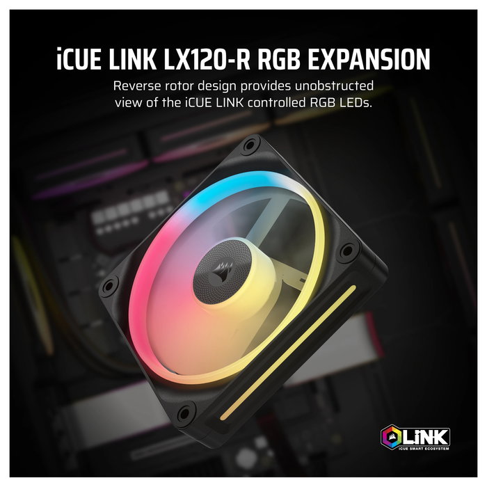 Corsair iCUE LINK LX120-R RGB Negro