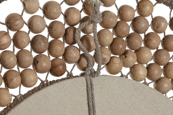 DKD Home Decor Espejo de Madera y Cristal con Bolitas Natural DKD Home Decor Espejo de Madera y Cristal con Bolitas Natural
