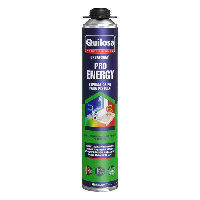 Quilosa Espuma Pu Ultra Energy 750Ml 50L Alto Aislamiento Termico Y Acustico