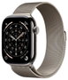 Apple Watch Series 11 GPS + Cellular 46mm Natural Titanium Case | Natural Milanese Loop - M/L