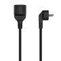 Aisens Cable Alargador de Alimentación Schuko CEE7/M-CEE7/H Negro 10m