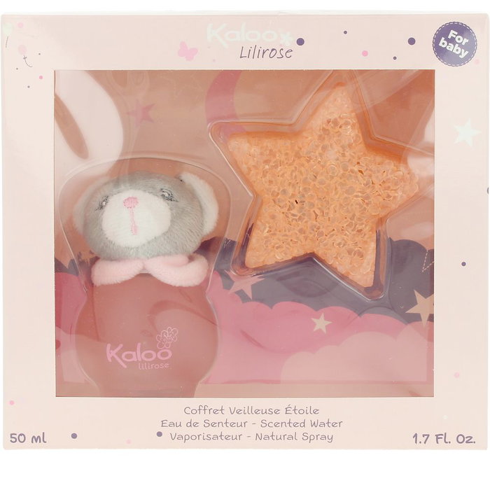 Kaloo Estuche Classic Lilirose - Fragancia Floral Fresca con Notas de Almizcle, Jazmín, Bergamota, Mandarina, Fresia, Rosa y Té - Tapón Osito de Peluche - Lote de 2 Piezas