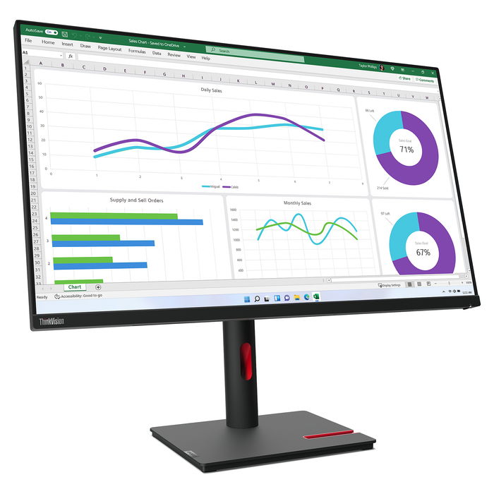 Lenovo ThinkVision T32h-30 Monitor 31.5" QHD (2560x1440) IPS USB-C 90W
