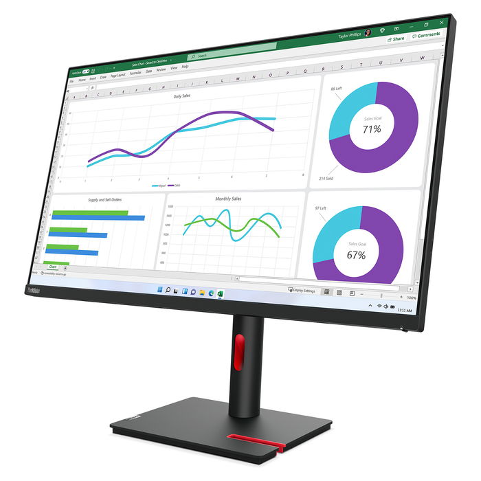 Lenovo ThinkVision T32h-30 Monitor 31.5" QHD (2560x1440) IPS USB-C 90W