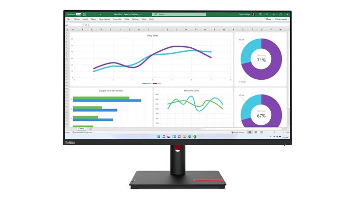 Lenovo ThinkVision T32h-30 Monitor de 31,5 Pulgadas Quad HD IPS Raven Black