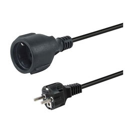 EQUIP 112181 Cable de Corriente Schuko a CEE7/3, 3 metros, Negro