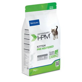 Virbac Alimento HPM Feline Kitten Pre-Neutered para Gatos, Pienso Completo para Gatitos, Saco de 3 Kilogramos