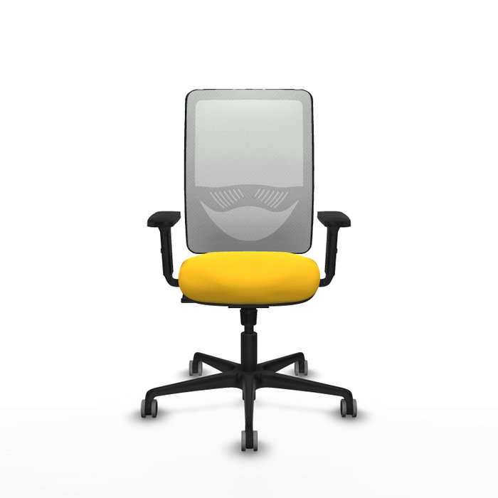 PIQUERAS Y CRESPO Silla de oficina Zulema con mecanismo Sincro, Amarillo y Blanco