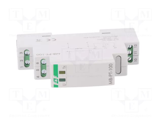 F&F Transductor de Temperatura Pt100 RS485 Modbus RTU