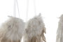 DKD Home Decor Decoración Colgante Navidad Moderna Dorado Blanco 28 x 33 x 4 cm (2 Unidades)
