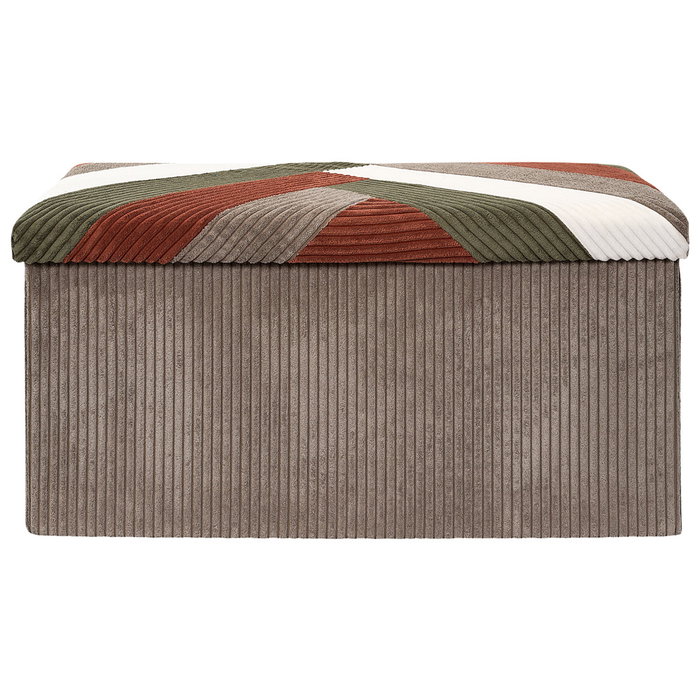 Home Deco Factory Banco-Puf Plegable Scott Patch Cocooning Poliéster