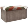 Home Deco Factory Banco-Puf Plegable Scott Patch Cocooning Poliéster