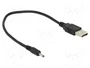 DeLOCK 83793 Cable de alimentación USB Tipo A a CC 3,0 x 1,1 mm 0,27 m