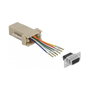 DeLOCK Kit de montaje adaptador D-Sub 9 pines hembra a RJ12 6P/6C hembra, Gris