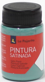 LA PAJARITA Pack de 6 botes de pintura satinada verde jade base látex de 35 ml