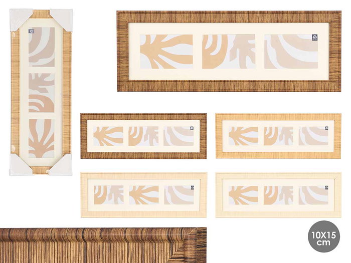 GIFTDECOR Marco Rayado 3 Fotos Horizontal Surtido GIFTDECOR Marco Rayado 3 Fotos Horizontal Surtido