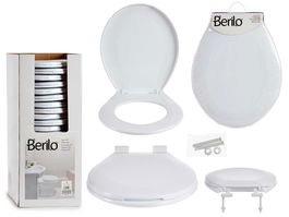 Berilo Tapa WC Blanca Plástico 34.5 x 43 x 5 cm (Set de 25)