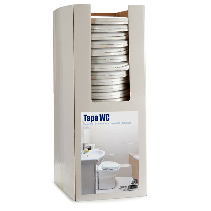 Berilo Tapa WC Blanca Plástico 34.5 x 43 x 5 cm (Set de 25)