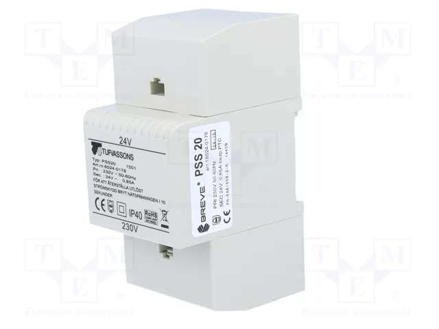 BREVE TUFVASSONS Transformador de red 20VA 230V/24V