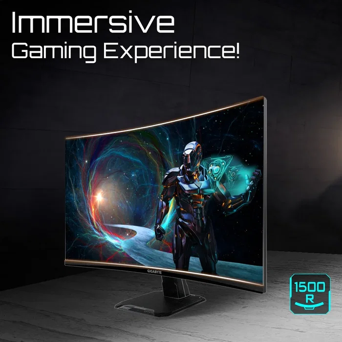 Gigabyte GS27QCA Monitor Curvo Gaming 27 pulgadas QHD 180Hz 1ms