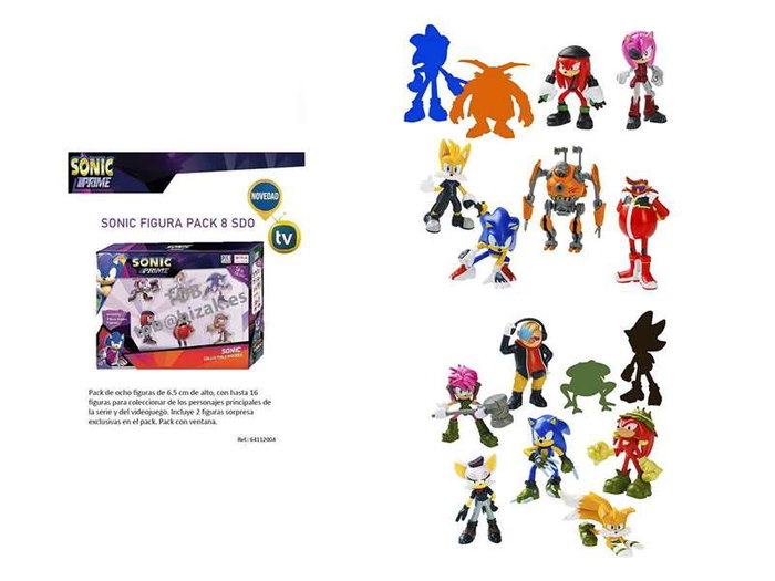 Bizak Pack de 8 Figuras Coleccionables de Sonic de 6,5 cm