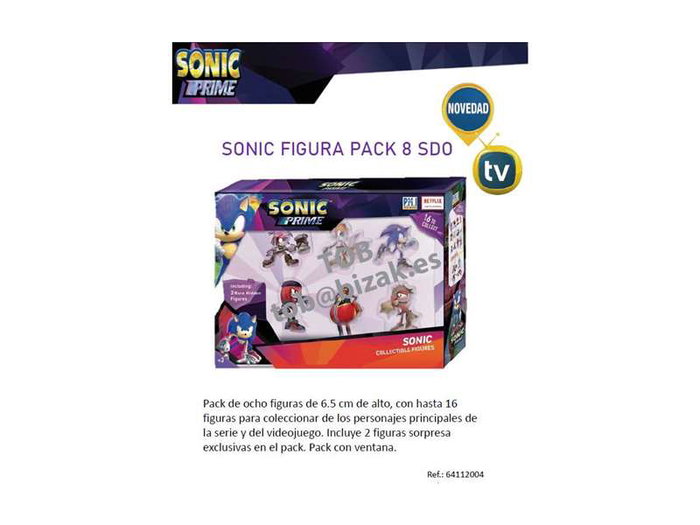 Bizak Pack de 8 Figuras Coleccionables de Sonic de 6,5 cm