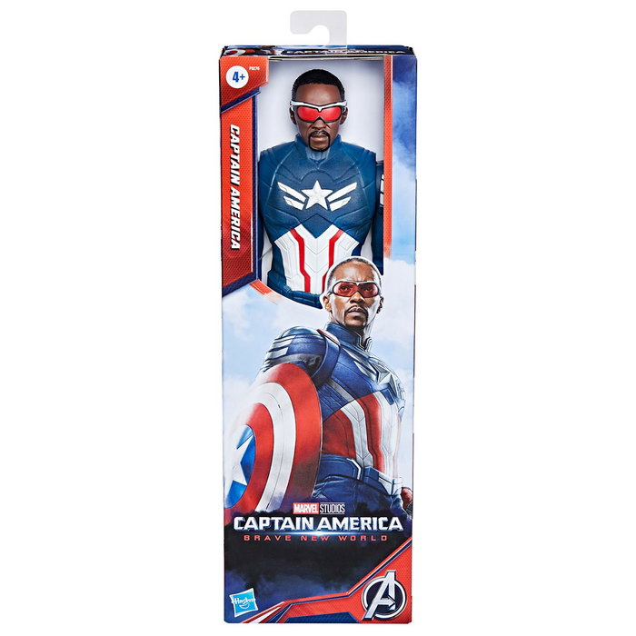 Hasbro F9276 Figura Capitán América Titan Hero Serie 30 cm Avengers, Incluye Idiomas: English, Francés, Alemán, Italiano, Portugués, Español, Edad +4 años