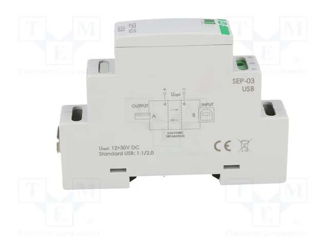 F&F SEP-03-USB Transductor Separador de Señales para Raíl DIN F&F SEP-03-USB Transductor Separador de Señales para Raíl DIN