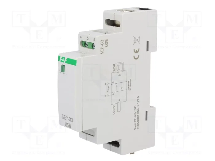 F&F SEP-03-USB Transductor Separador de Señales para Raíl DIN F&F SEP-03-USB Transductor Separador de Señales para Raíl DIN