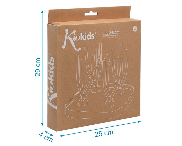 KioKids Escurre Biberones Desmontable Gris +0 meses