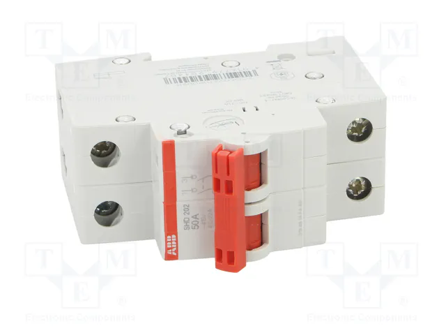 ABB SHD202/50 Interruptor de aislamiento de 2 polos 50A 415VAC ABB SHD202/50 Interruptor de aislamiento de 2 polos 50A 415VAC