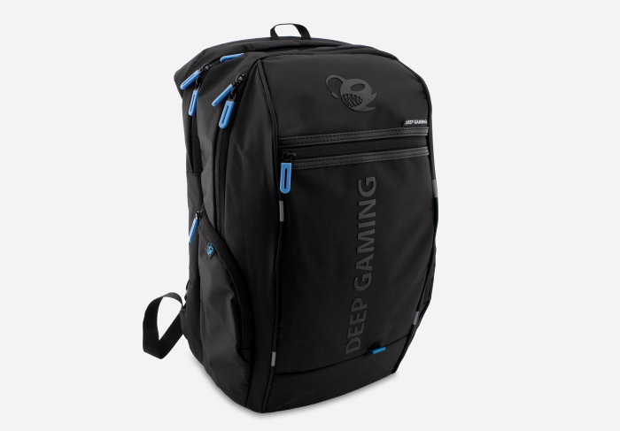 Deep Gaming Mochila notebook impermeable 17.3 pulgadas black coolbox nylon repelente al agua compartimento espuma bolsillo superior