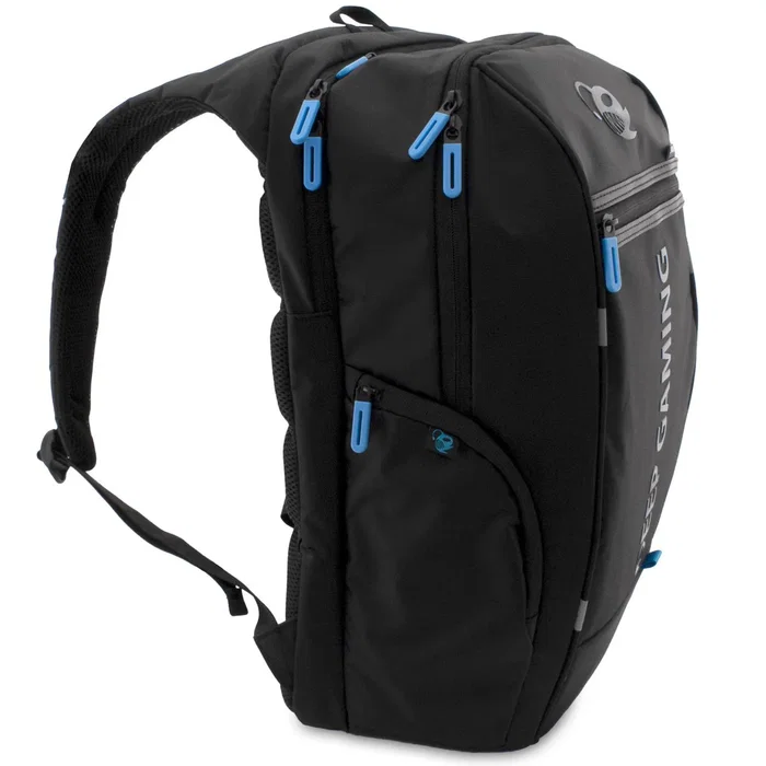 Deep Gaming Mochila para Portátil 17'' (43.2 cm) DG-BAG17-2N Negra Impermeable con Compartimento Acolchado, Sistema de Carga USB, Nylon, Múltiples Bolsillos