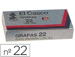 El casco Grapas nº22/6 Caja de 1000 unidades Alambre Galvanizado Patas 6mm