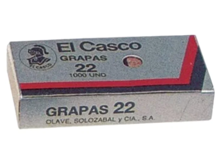 El casco Grapas nº22/6 Caja de 1000 unidades Alambre Galvanizado Patas 6mm