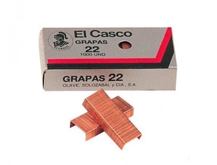 El casco Grapas nº22/6 Caja de 1000 unidades Alambre Galvanizado Patas 6mm El casco Grapas nº22/6 Caja de 1000 unidades Alambre Galvanizado Patas 6mm