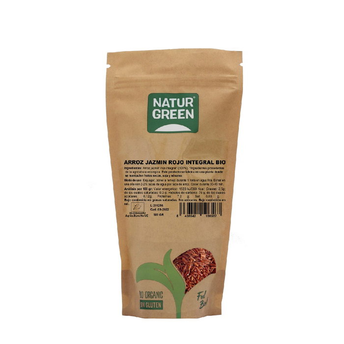 NATURGREEN Arroz Jazmín Rojo Integral Bio 500 g