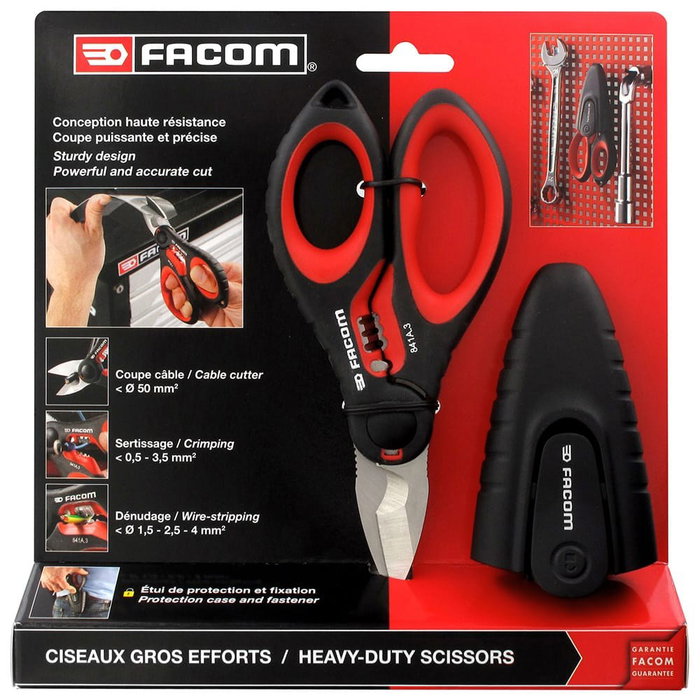 Facom 841A.3PB Tijeras para Electricista con Funda Facom 841A.3PB Tijeras para Electricista con Funda