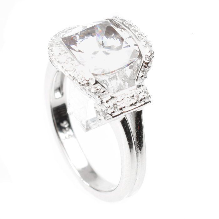 Diamonfire Anillo de Plata con Circonitas Talla 17 Gris Diamonfire Anillo de Plata con Circonitas Talla 17 Gris