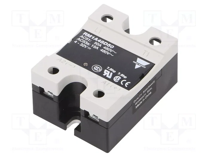 CARLO GAVAZZI RM1A48D50 Relé de semiconductor monofásico 50A 42÷530VAC CARLO GAVAZZI RM1A48D50 Relé de semiconductor monofásico 50A 42÷530VAC