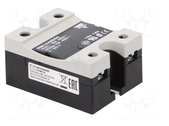CARLO GAVAZZI RM1A48D50 Relé de semiconductor monofásico 50A 42÷530VAC CARLO GAVAZZI RM1A48D50 Relé de semiconductor monofásico 50A 42÷530VAC