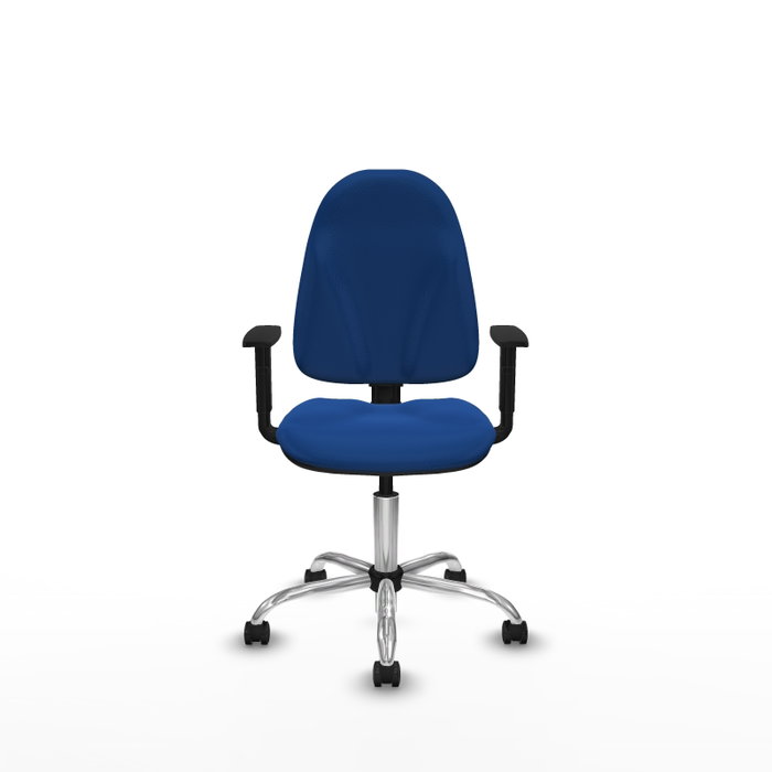 PIQUERAS Y CRESPO Silla de oficina Algarra Azul con Brazos 1D