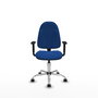PIQUERAS Y CRESPO Silla de oficina Algarra Azul con Brazos 1D