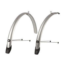 Polisport Guardabarros Towny City 26" 28" Negro o Gris Set Delantero y Trasero con Kit Montaje