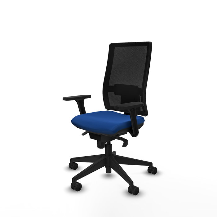 PIQUERAS Y CRESPO Silla de oficina Horna con mecanismo Sincro, Azul y Negro