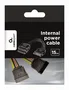 Gembird CC-SATAM2F-01 Cable Bifurcador SATA Plano, Alimentación SATA I Macho a Doble Hembra, 0.15m, Multicolor